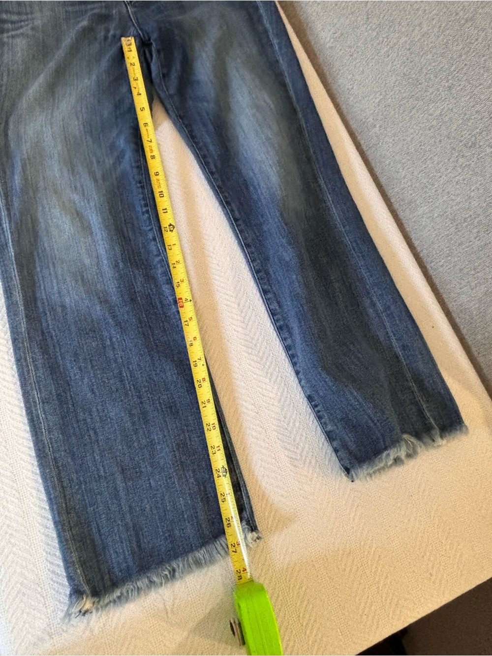 🔵⚪️AYR Indigo Straight-Leg Jeans with Raw Hem - Picture 13 of 15